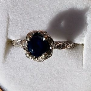 Sapphire and Diamond engagement ring